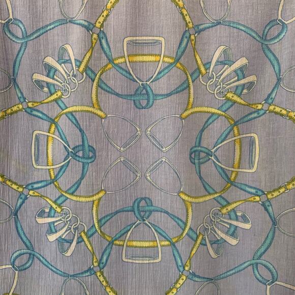 J McLaughlin Top Womens 4 Lavender Brushed Cotton Novelty Print Button Up Shirt - Picture 5 of 10